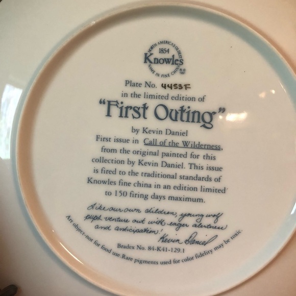 Knowles First Outing Decorative Plate - Picture 2 of 3